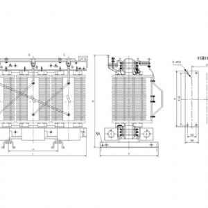 H级非包封三相干式配电变压器