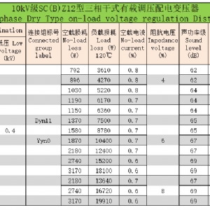 10kV级SC(B)Z系列三相干式有载调压配电变压器